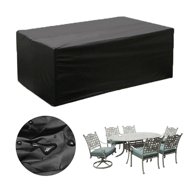 Patio Furniture Cover Multiple Sizes Waterproof Dustproof Cover for Outdoor Dining Table Set-260x120x50cm Easy On//Off Rectangular//Oval Patio Furniture Cover 102x47x19inch